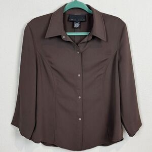Yansi Fugel Snap Up Brown Shirt L